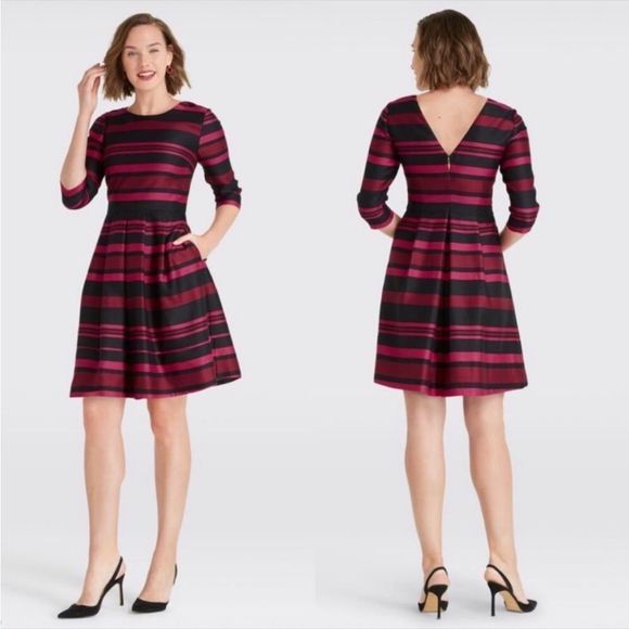 Draper James Collection Cabernet Stripe Dress - Picture 2 of 14